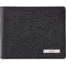 HUGO BOSS Tegnebøger HUGO BOSS Italian-leather trifold wallet with logo plate