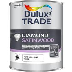 Dulux Trade Paint Dulux Trade Diamond Satinwood Wood Paint Pure Brilliant White 1L