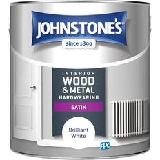 Paint Johnstones Interior Wood Metal Hardwearing Satin Paint 2.5l White