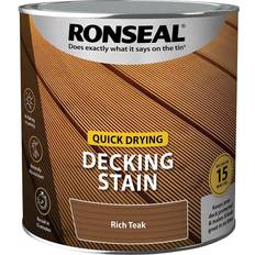 Paint Ronseal Quick Drying Decking Woodstain Rich Teak 2.5L