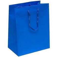Gift Bags Jam Paper Gift Bags with Rope Handles Large 10 x 13 x 5 Blue Matte 3/Pack (673MABUA)