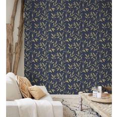 Kuvioitu Tapetit Dutch Wallcoverings Tapetti Phoenix A48302, 0.53x10.05m, non-woven, sininen/kulta