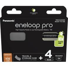Panasonic eneloop pro aaa Panasonic Genopladeligt AAA-batteri NiMH 4 stk 930 mAh eneloop pro HR03 Box