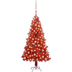 Rot Weihnachtsbäume vidaXL Artificial Christmas Tree with LEDs&Ball Set Holiday Xmas Tree Weihnachtsbaum