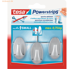 TESA POWERSTRIPS® Small Oval adhesive hook matt Bilderhaken