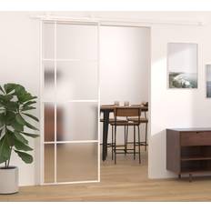 Portes vidaXL Porte de Grange 76x205 cm Blanc Porte Coulissante (x)