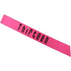 Accesorios de Foto, Sombreros de Fiesta y Bandas Fun Costumes Hot Pink 13 Birthday/Anniversary Sash