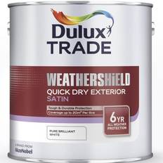 Dulux Trade White Paint Dulux Trade Valentine Weathershield Quick Dry Satin Pure White