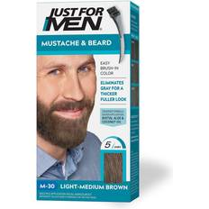 Shaving Accessories Just For Men Mustache And Beard Brush-In Color Gel In Light-Medium Brown