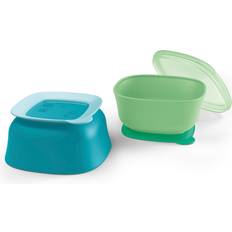 Nuk Tallrikar & Skålar Nuk Suction Bowl and Lid, Assorted Colors, 2 Pack, 6 Months