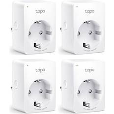 Forlængerledning stikdåse TP-Link Tapo P110 mini smart WiFi stik 4-pack