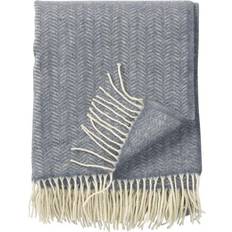 Filtar kashmir hemtextil Klippan Yllefabrik Tippy ullpläd merinoull kashmir Filt Grå (180x130cm)