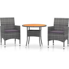 vidaXL 3058483 Ensemble repas de patio, 1 Table incluse 2 Chaises