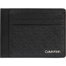Calvin Klein Embossed Leather Cardholder - BLACK One