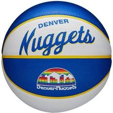 Multicolour Basketballs Wilson Nba Denver Nuggets Retro Basketball Mini, Blue, Unisex, Balls & Gear, WTB3200XBDEN