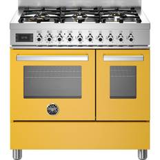 90 cm - Elektriske ovne Gaskomfurer Bertazzoni Bertazzoni PRO96L2EGIT Gul