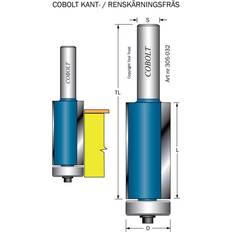 Tl 95 Cobolt Kantfräs D=24 L=52 TL=95 S=12