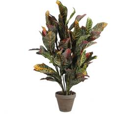 Céramique Plantes Artificielles Mica Decorations Croton Green/Grey Plante Artificielle