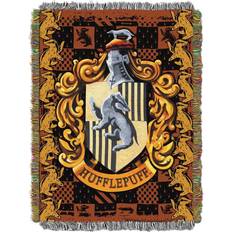 Gula Filtar Harry Potter Hufflepuff Shield Blanket Filt Orange, Gul