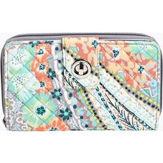 Vera Bradley Women s Recycled Cotton RFID Turnlock Wallet Citrus Paisley