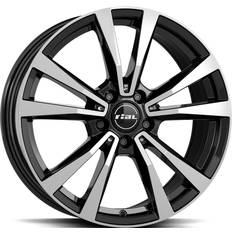 19" - 5/112 - Svarte Bilfelger Rial M12 Diam Black Pol 8/19 5x112 ET20