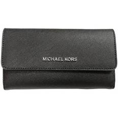 Michael Kors Large Jet Set Travel Trifold Wallet - Black