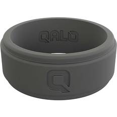 Gray - Men Rings Qalo Step Edge Ring - Charcoal