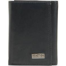 Kenneth Cole Reaction Nappa Leather Extra-Capacity Tri-Fold Wallet - Black