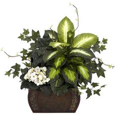 Nearly Natural 20 Artificial H Green African Violet, Ivy Silk Plant