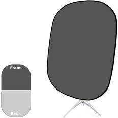 Photo Backgrounds Savage 5x6' Collapsible Disc Reversible Background Kit, Dark/Light Gray