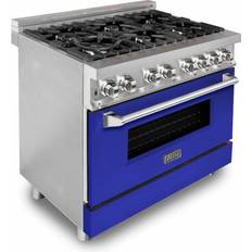 ZLINE 4.6 Dual Fuel Convection Range Blue