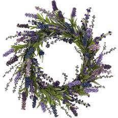 Purple Flowers Nearly Natural Lavender Wreath Purple