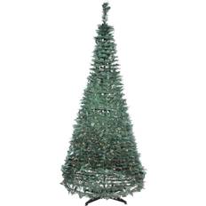 Northlight 6' Prelit Artificial Slim Holly Leaf Pop-Up Christmas Tree 182.9cm