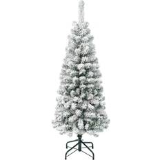 Interior Details National Tree Company First Traditions Acacia Flocked Slim Christmas Tree 53.1"