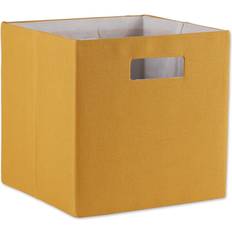 Design Imports Solid Poly Cube Storage Bin, Honey Storage Box