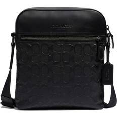 Coach Houston Flight Bag In Signature Leather - Black