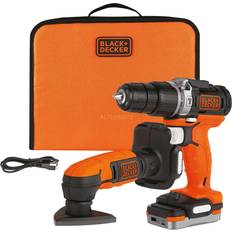 Bajonetsav 12v Black & Decker slagboremaskine og trekantsliber BDCK121S1S 12V m/batteri