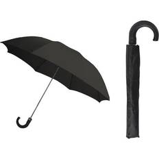Rainbrella 2-Faldigt Bilöppet Paraply Med Förvaringshylsa Och Handtag - Svart