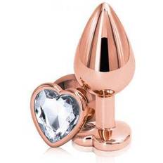 NS Novelties Seksspeeltjes NS Novelties Rear Assets Rose Gold Heart Medium Clear Pink