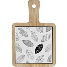 Dkd Home Decor Wit/Zwart Bamboe Keramiek Lakens 18 x 12 x 1 cm