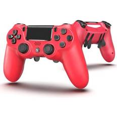 Gamepads Sonicon Wireless PS4 Elite Controller w/ 4 Remappable Back Paddles Customized Modded PlayStation Controller for PS4 PC Magma Red