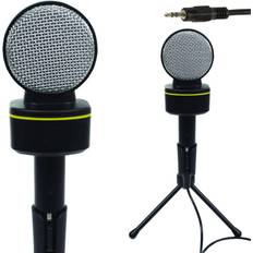 3.5mm Mini Condenser Microphone PC MAC Laptop AUX Phone Volume Control Stand