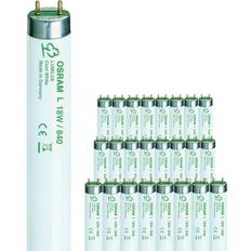 Lysstofrør t8 18w 60cm Osram Fordelspakke 25x T8 Lumilux 18W 840 kold hvid 60cm