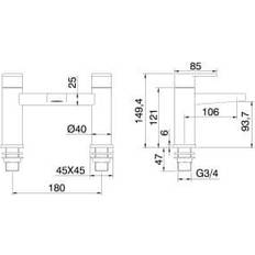 Wickes Hemington Double Lever Deck Mounted