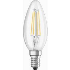 LEDVANCE Lampadina LED, E14 oliva, trasparente, luce calda, 3.4W= 470LM (equiv 40 W) 300 dimmerabile, OSRAM