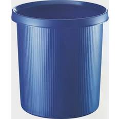 Helit Plastic waste paper bin with stripes, capacity