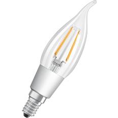 Kerzenförmig Leuchtmittel Osram LED-Windstoßlampe E14 4W warmweiß dimmbar klar