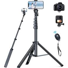 Tripod iphone [Newest] Phone Tripod 66" [Stable & Portable] iPhone Tripod Stand with Remote, NEXBOOM Travel Tripod for iPhone Compatible with iPhone 14 Pro Max 13 12,Samsung S22/ Camera/GoPro/Video Recording