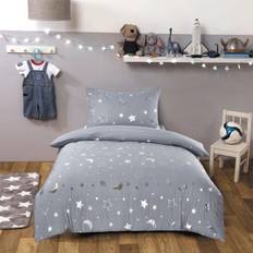 Argent Ensembles de lit Junior/Cot Bed Dreamscene Galaxy Metallic Cover