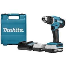 Makita 18v 2.0ah Makita DF488DWAE Batteri boremaskine 18 V 2.0 Ah Litium inkl. ekstra batteri, Inkl. oplader, Kuffert